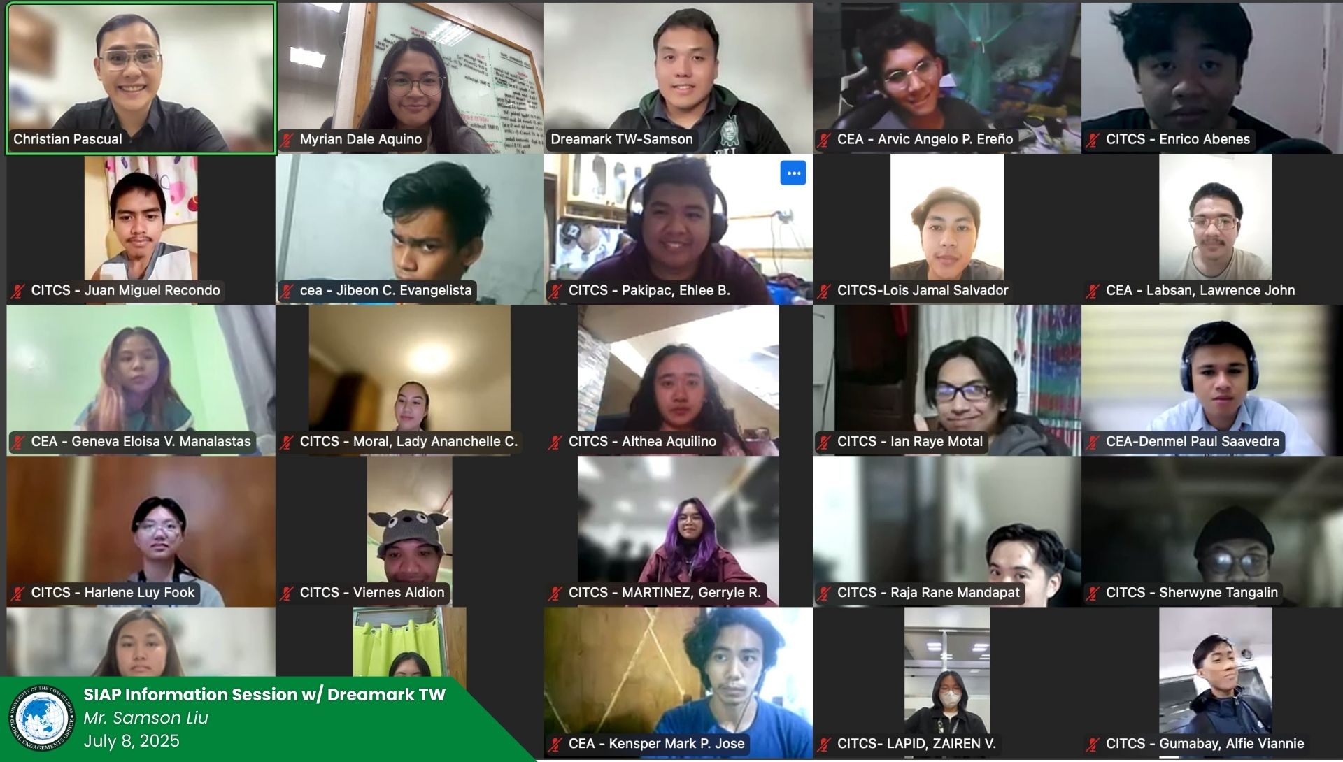 GEO Hosts Information Session on Student Internship Abroad Program with Dreamark TW