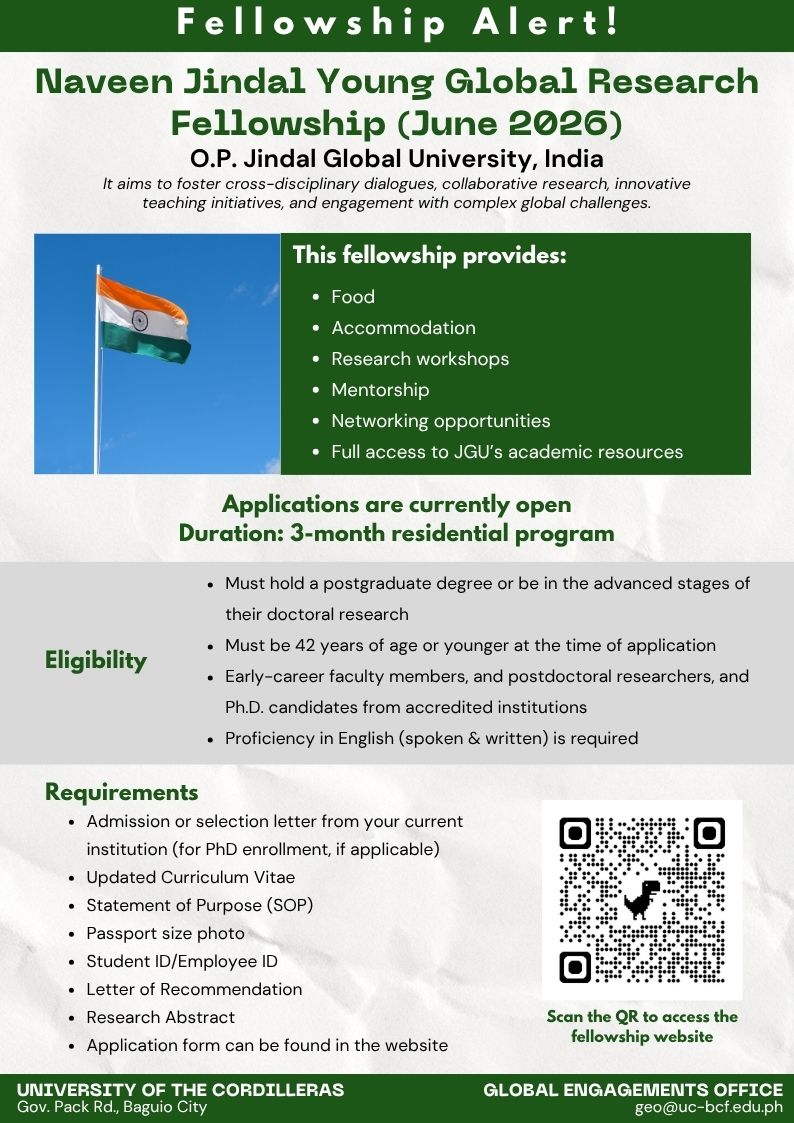 Naveen Jindal Young Global Research Fellowship (June 2026)