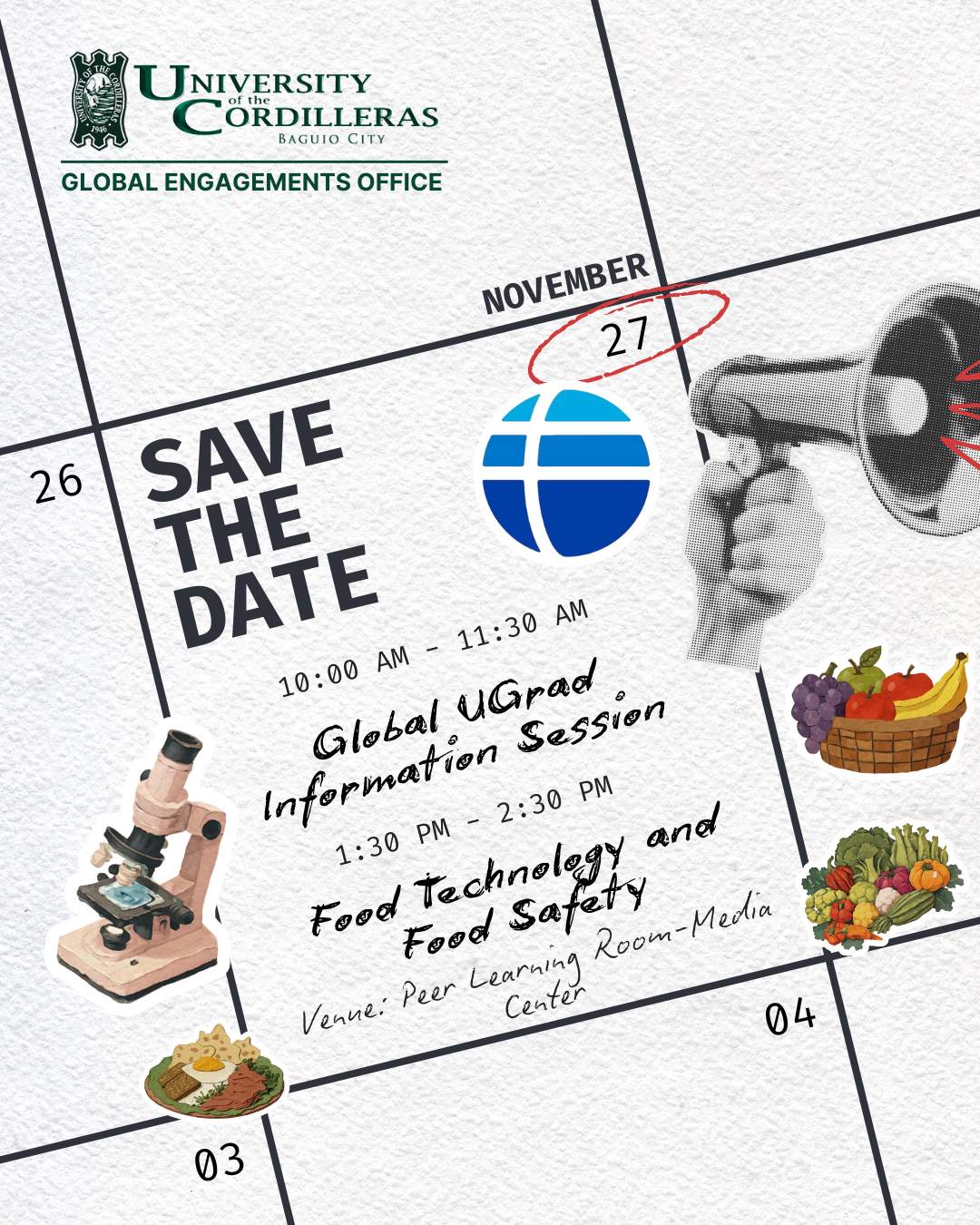 Global UGrad and Food Technology Information Sessions (Nov. 27, 2025)