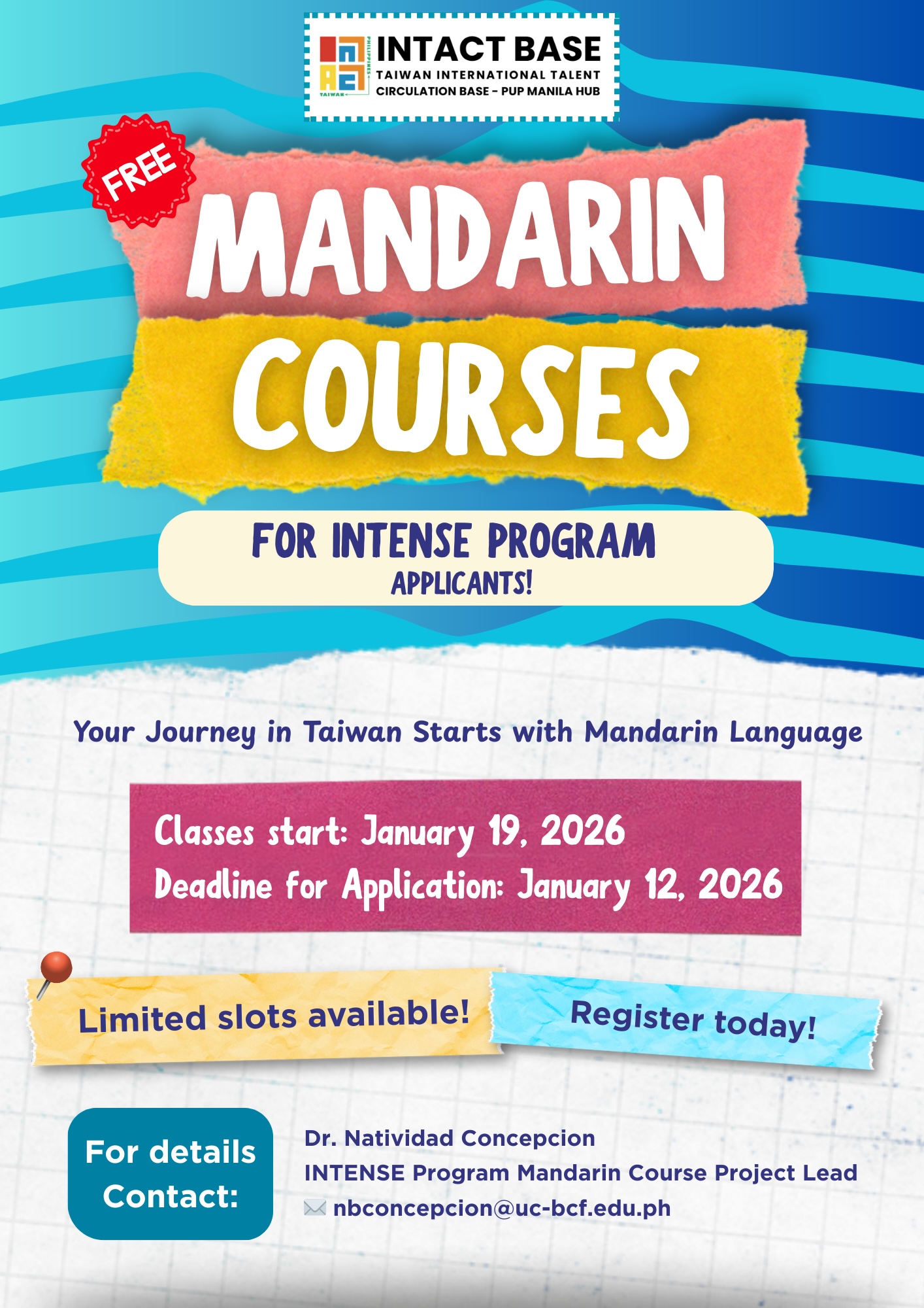 Learn Mandarin for Free through the INTENSE Program!